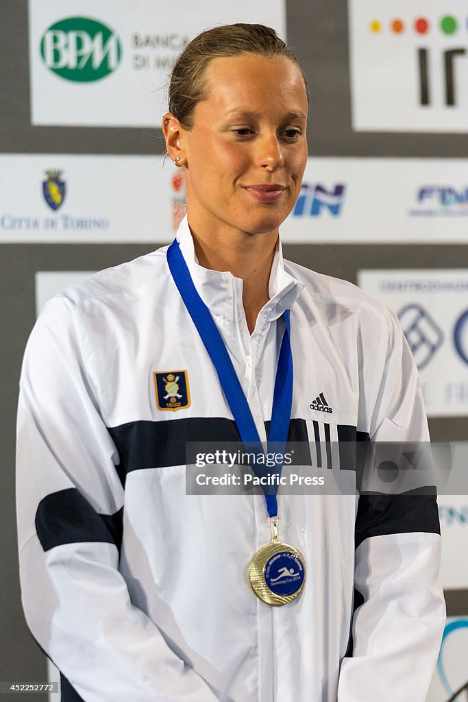 Federica Pellegrini at the 2014 edition of the Swimming Cup...