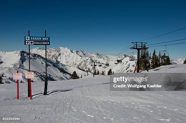 Alta Ski Resort near Salt Lake City in Utah, USA.