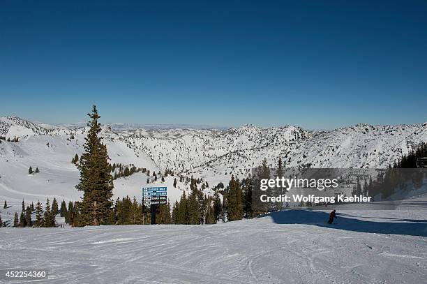 Alta Ski Resort near Salt Lake City in Utah, USA.