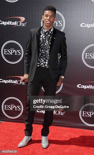 Player Nick Young arrives at the 2014 ESPY Awards at Nokia Theatre L.A. Live on July 16, 2014 in Los Angeles, California.