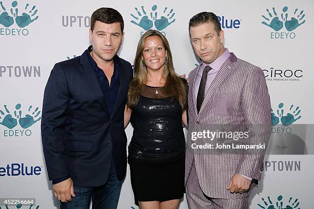 Tom Murro, Kelly Murro and Stephen Baldwin attend the 3rd Annual Edeyo Gives Hope Ball at The Liberty Theatre on July 16, 2014 in New York City.