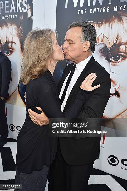 Actors Grace Zabriskie and Ray Wise arrive to The American Film Institute Presents "Twin Peaks-The Entire Mystery" Blu-Ray/DVD Release Screening at...