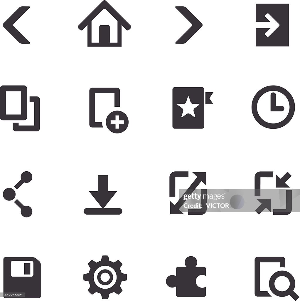 Navegador de ícones para dispositivos móveis-a Acme Series