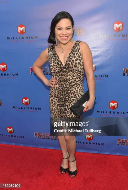 Actress Gloria Garayua attends the premiere of the new film "Persecuted" at ArcLight Hollywood on July 16, 2014 in Hollywood, California.