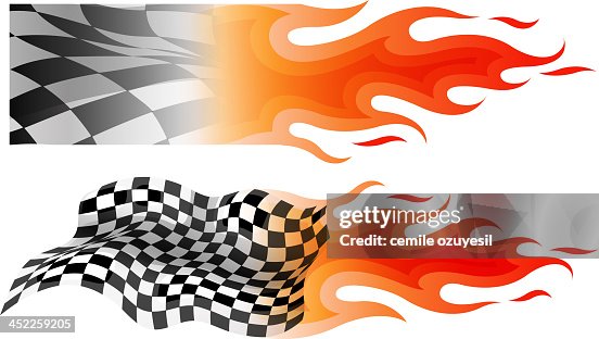 Fire checkered flag Fire checkered flag