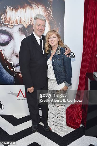 Director David Lynch and actress Kimmy Robertson arrive to The American Film Institute Presents "Twin Peaks-The Entire Mystery" Blu-Ray/DVD Release...