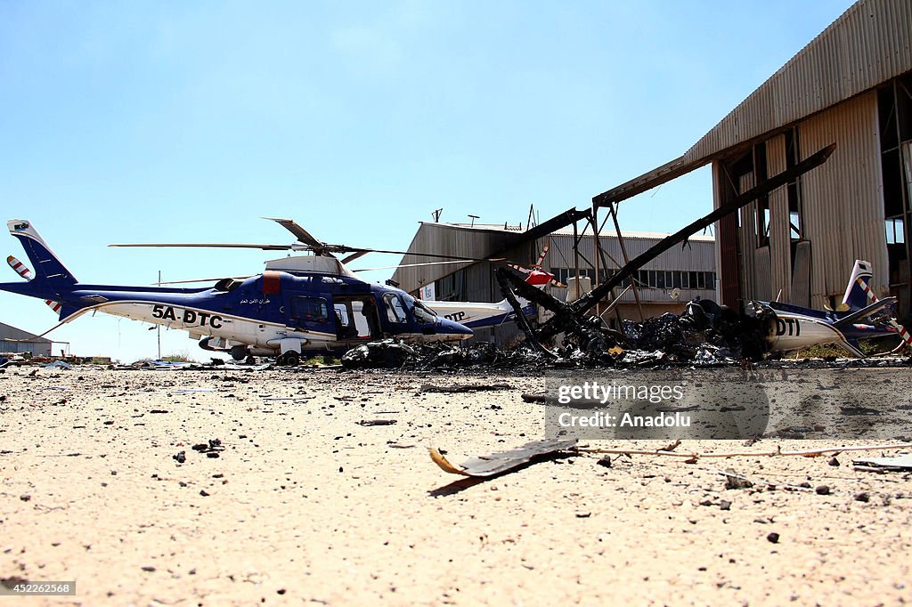 Tripoli airport after the clashes in Libya