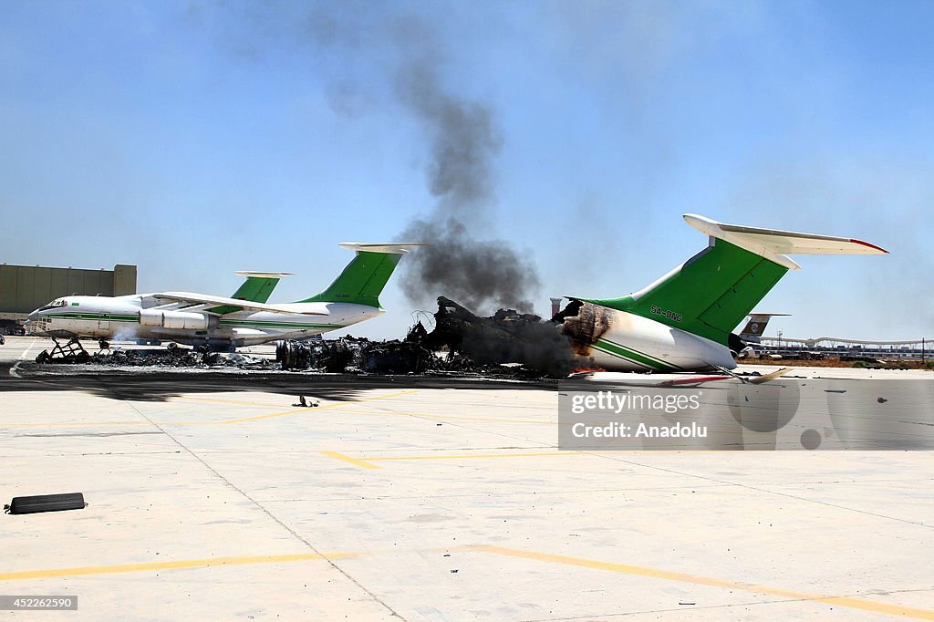 Tripoli airport after the clashes in Libya