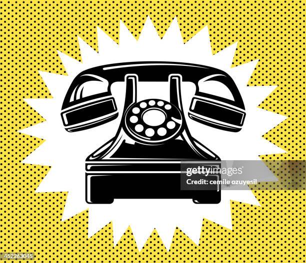 old telephone - vintage telephone stock illustrations