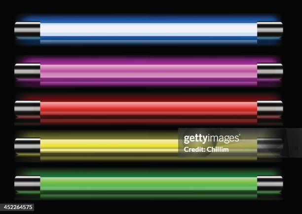 neon lamp - light bulb dark background stock illustrations