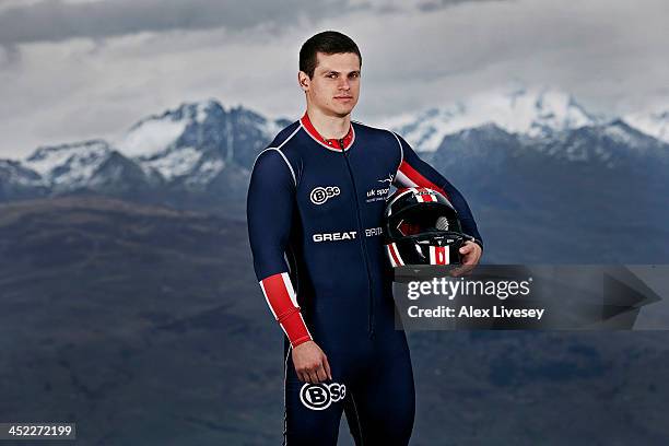 Craig Pickering of the Great Britain GBR1 bobsleigh team poses for a portrait as he prepares for the Winter Olympics in Sochi, Russia. Photographed...