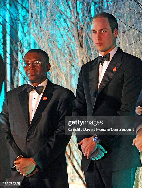 Centrepoint Chief Executive Seyi Obakin, Centrepoint Chief Executive and Prince William, Duke of Cambridge attend the Winter Whites Gala In Aid Of...
