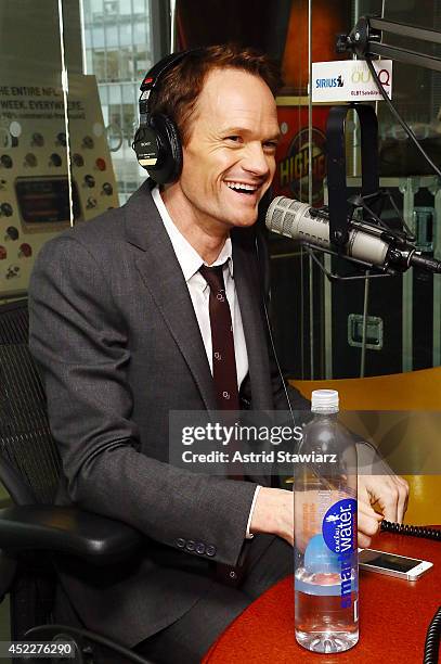 Actor Neil Patrick Harris visits 'The Morning Jolt with Larry Flick' on SiriusXM OutQ at the SiriusXM Studios on July 17, 2014 in New York City.