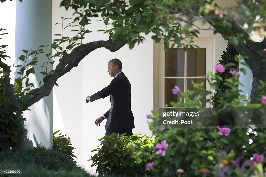 President Obama Departs White House