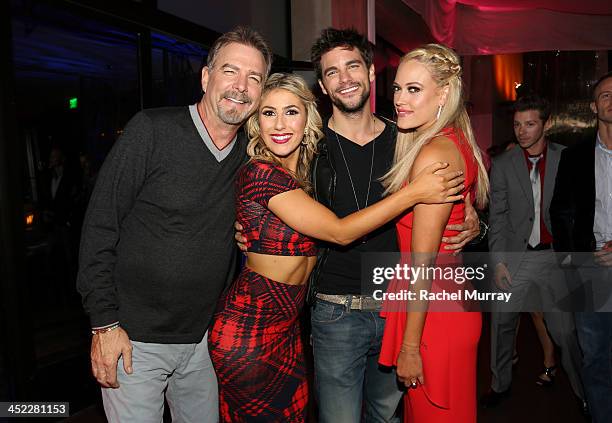 Comedian/actor Bill Engvall, dancers Emma Slater, Brant Daugherty, and Peta Murgatroyd attend Dancing With The Stars Season 17 wrap party at Sofitel...