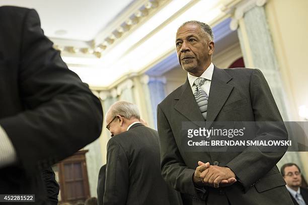 Rodney O'Neal, Chief Executive Officer and president of Delphi Automotive PLC, waits for a hearing of the Senate Commerce, Science and Transportation...