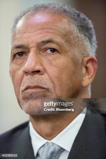 Rodney O'Neal, chief executive officer and president of Delphi Automotive Plc, listens during a Senate Consumer Protection, Product Safety, and...
