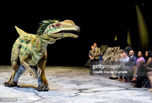 General view of atmosphere during the Walking With Dinosaurs: "A Feathered Fashion Show" at Barclays Center on July 17, 2014 in New York City.