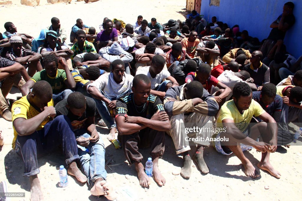Illegal immigrants rescued by Libyan coastguard
