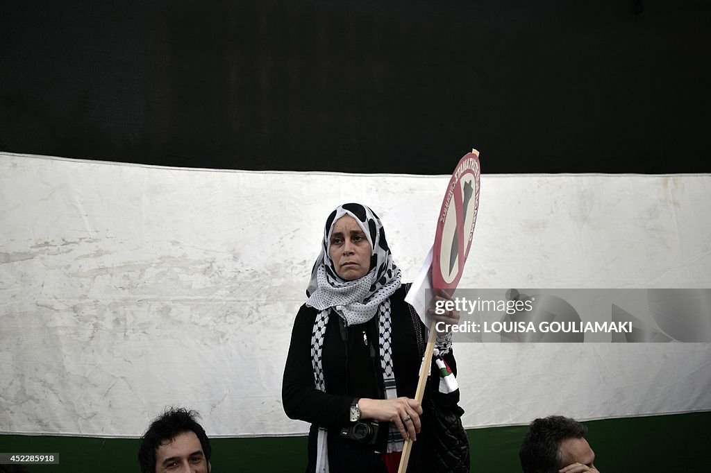 GREECE-PALESTINIANS-CONFLICT-GAZA-DEMO