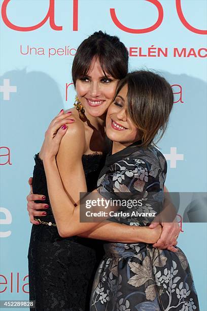 Spanish actresses Goya Toledo and Maria Leon attend the "Marsella" premiere at the Capitol cinema on July 17, 2014 in Madrid, Spain.