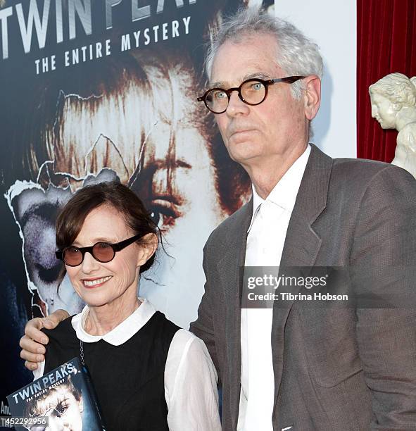 Mary Jo Deschanel and Caleb Deschanel attend the 'Twin Peaks' Blu-Ray/DVD release party and screening at the Vista Theatre on July 16, 2014 in Los...