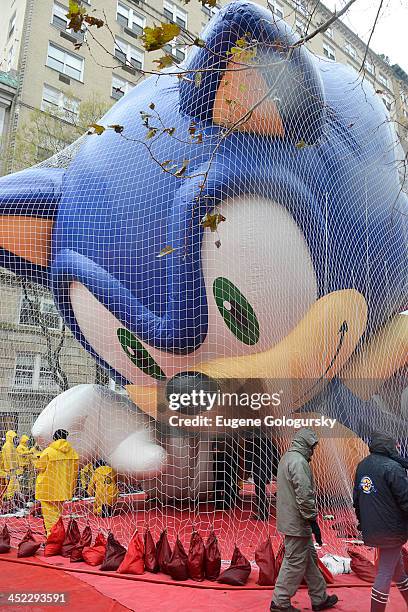 Macy's baloon during Inflation Eve for the 87th annual Macy's Thanksgiving Day parade on November 27, 2013 in New York City.