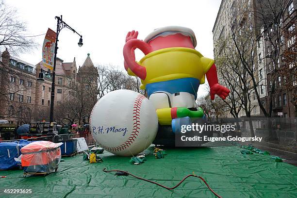 Macy's baloon during Inflation Eve for the 87th annual Macy's Thanksgiving Day parade on November 27, 2013 in New York City.