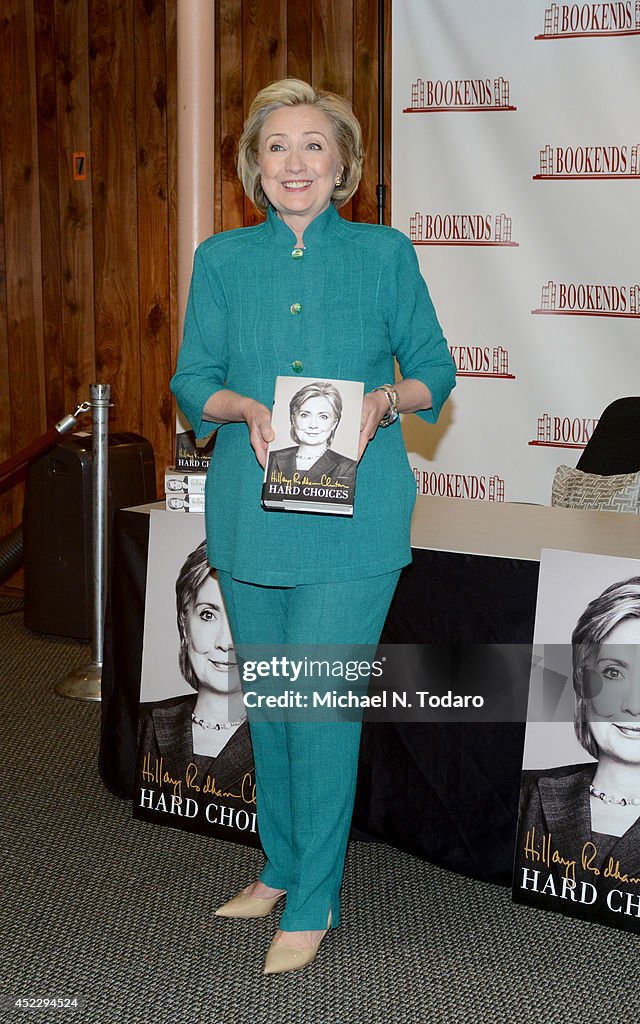 Hillary Rodham Clinton Signs Copies Of Her Book "Hard Choices"