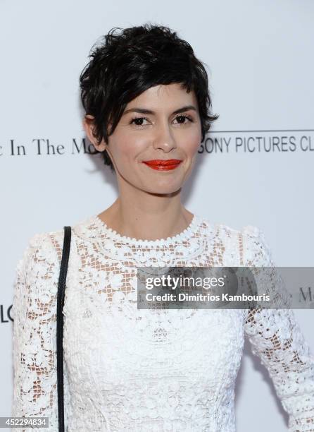 Actress Audrey Tautou attends the "Magic In The Moonlight" premiere at the Paris Theater on July 17, 2014 in New York City.
