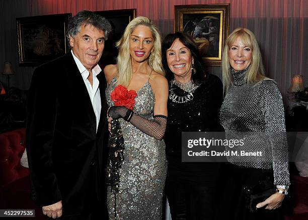 David Dein, Sera Hersham Loftus , Barbara Dein and guest attend the launch of the new FosseyTango album 'LoveChild' hosted by Sera Hersham Loftus for...