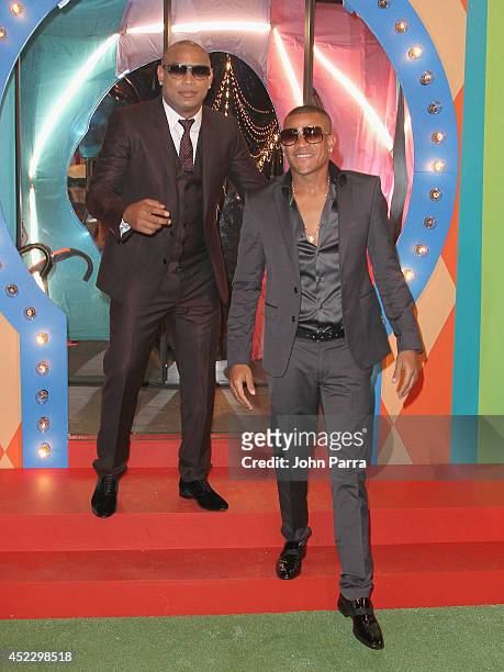 Gente de Zona attends the Premios Juventud 2014 at The BankUnited Center on July 17, 2014 in Coral Gables, Florida.