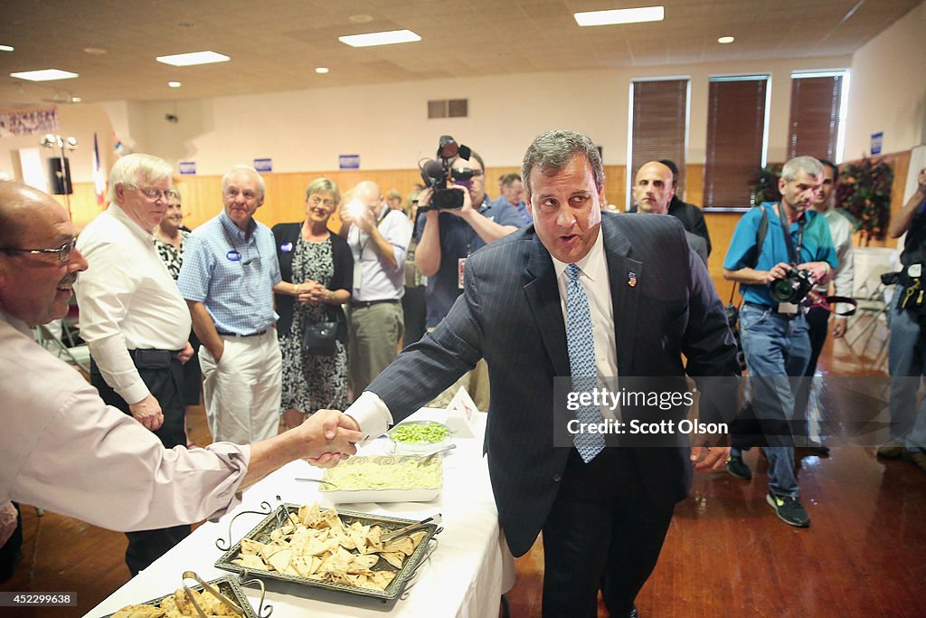 NJ Gov And RGA Chairman Chris Christie Appears With Iowa's Governor At Davenport Fairgrounds