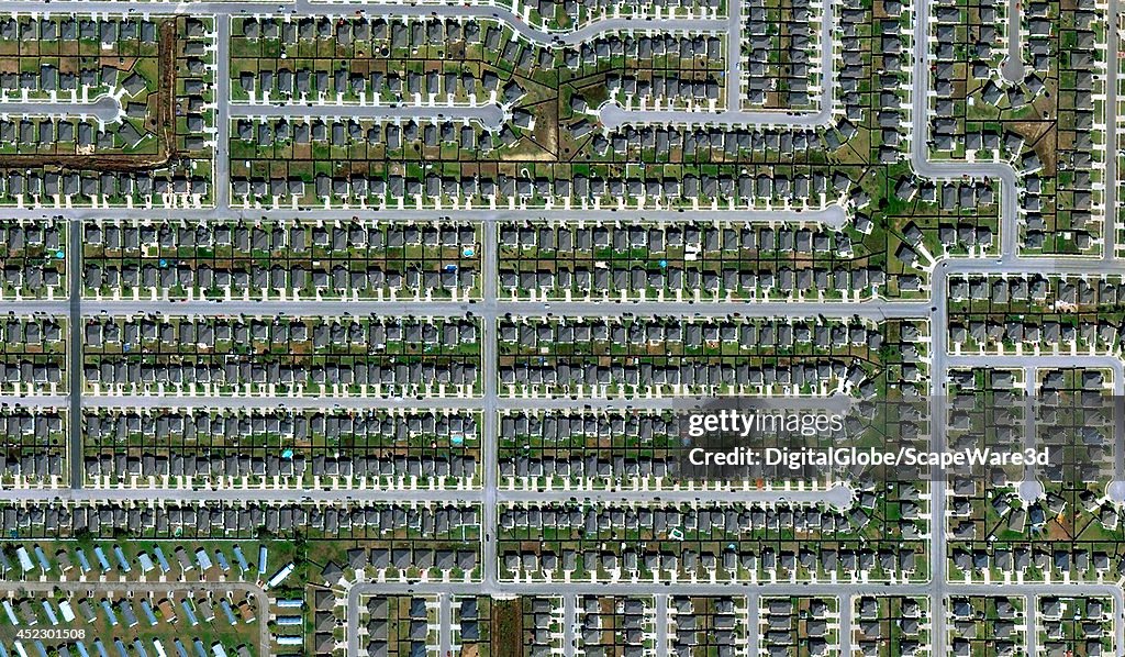 This is DigitalGlobe satellite imagery of a residential area in Killeen, Texas.