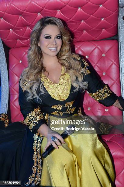 Chiquis Rivera performs onstage during the Premios Juventud 2014 at The BankUnited Center on July 17, 2014 in Coral Gables, Florida.