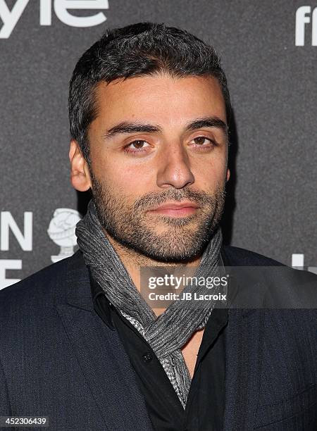 Oscar Isaac attends The Hollywood Foreign Press Association And InStyle 2014 Miss Golden Globe Announcement/Celebration at Fig & Olive Melrose Place...