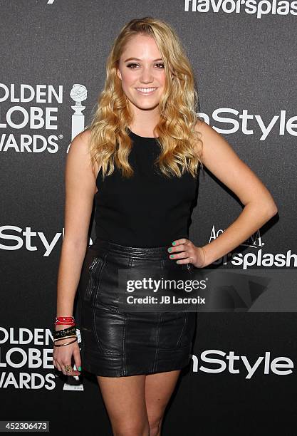 Maika Monroe attends The Hollywood Foreign Press Association And InStyle 2014 Miss Golden Globe Announcement/Celebration at Fig & Olive Melrose Place...