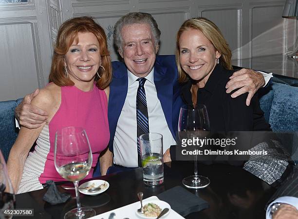 Joy Philbin, Regis Philbin and Katie Couric attend "Magic In The Moonlight" premiere after party at Harlow on July 17, 2014 in New York City.