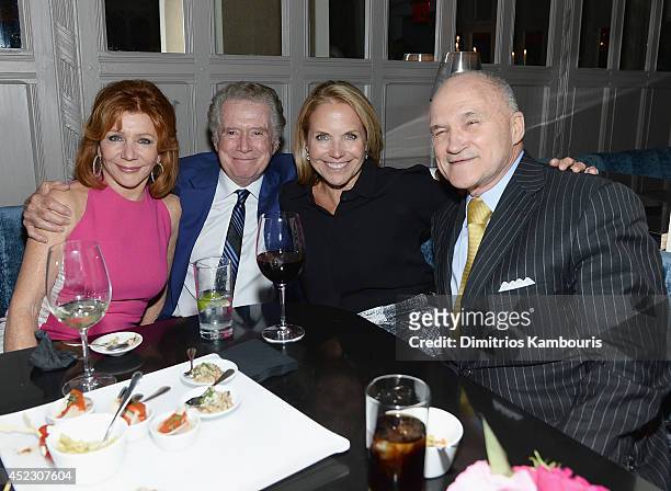 Joy Philbin, Regis Philbin, Katie Couric and Ray Kelly attend "Magic In The Moonlight" premiere after party at Harlow on July 17, 2014 in New York...