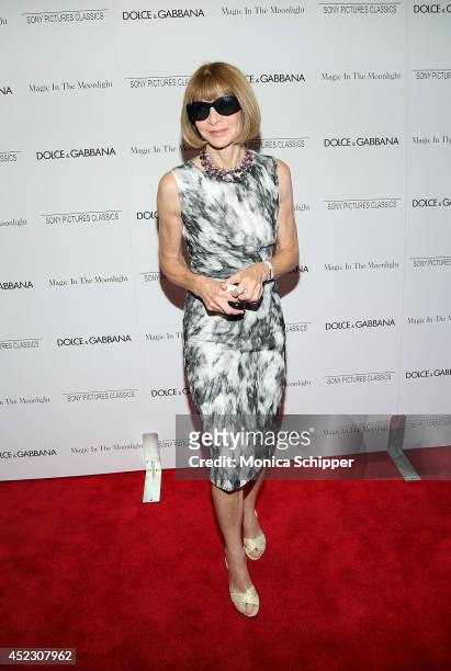 Editor-in-Chief of Vogue Anna Wintour attends "Magic In The Moonlight" premiere at Paris Theater on July 17, 2014 in New York City.