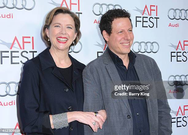 Actress Annette Bening and director Arie Posin attend the AFI FEST 2013 Spotlight event on November 12, 2013 at the Egyptian Theatre in Hollywood,...