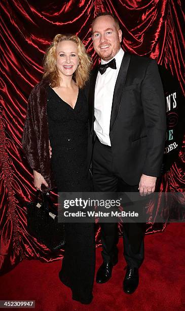 Katie Finneran and Darren Goldstein attend the Broadway opening night of "A Gentleman's Guide to Love and Murder" at Walter Kerr Theatre on November...