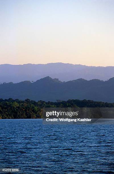 Guatemala, Near Livingston, Coastline, Evening.