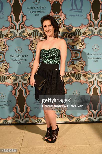 Designer Caitlin Kelly attends the opening party celebrating 10 years during Mercedes-Benz Fashion Week Swim 2015 at The Raleigh on July 17, 2014 in...