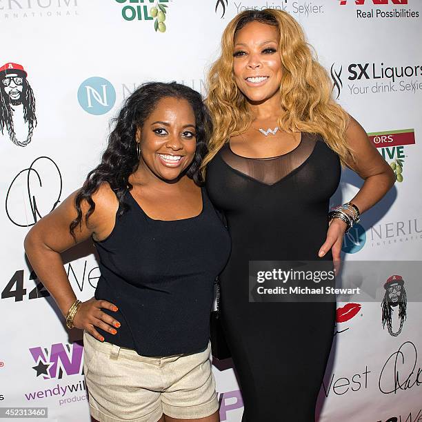 Personalities Sherri Shepherd and Wendy Williams attend Wendy Williams' 50th Birthday Party at 42West on July 17, 2014 in New York City.