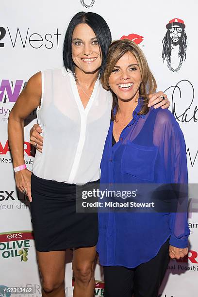 Donna Dennison and Jane Velez-Mitchell attend Wendy Williams' 50th Birthday Party at 42West on July 17, 2014 in New York City.