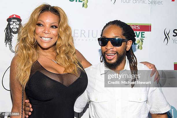 Personality Wendy Williams and rapper Lil Jon attend Wendy Williams' 50th Birthday Party at 42West on July 17, 2014 in New York City.