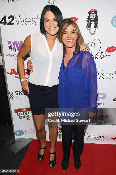 Donna Dennison and Jane Velez-Mitchell attend Wendy Williams' 50th Birthday Party at 42West on July 17, 2014 in New York City.