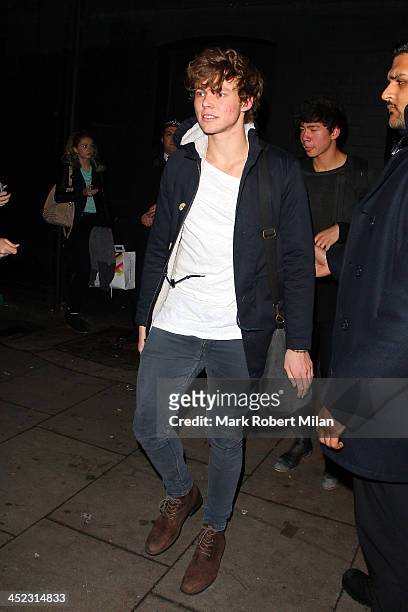 Ashton Irwin leaves KoKo after the 5 Seconds of Summer live performance on November 27, 2013 in London, England.