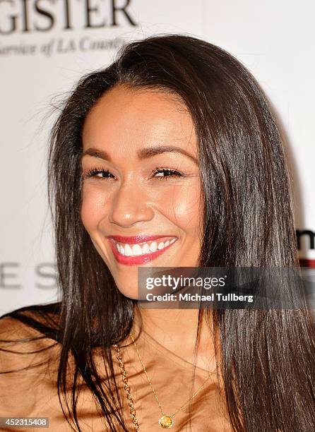 Actress/comedian Alia Kruz attends the Matt Leinart Foundation's 8th Annual Celebrity Bowl at Lucky Strike Bowling Alley on July 17, 2014 in...